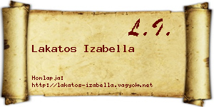 Lakatos Izabella névjegykártya